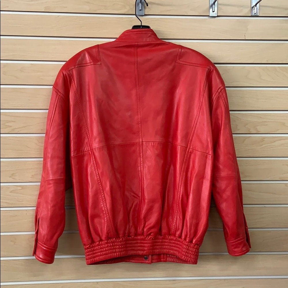 Vintage John Michael Red Leather Jacket - Picture 2 of 5